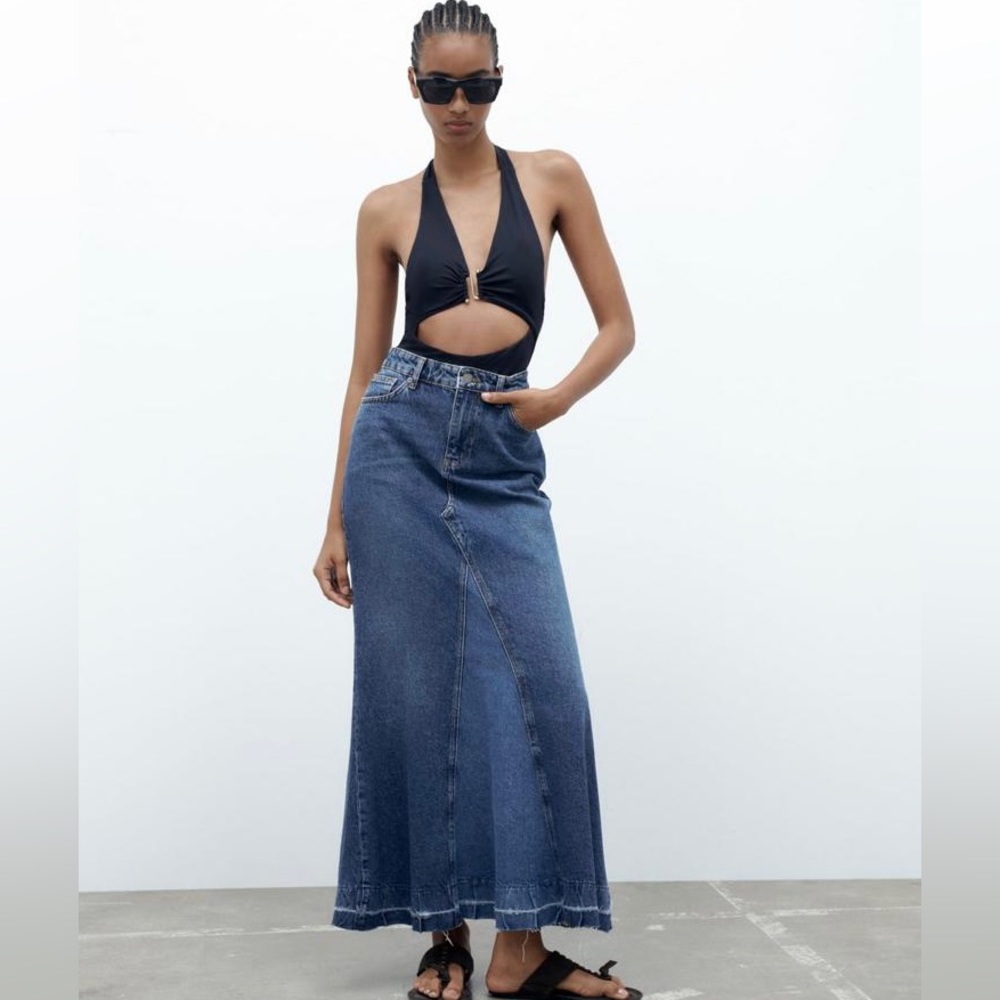 Zara denim skirt